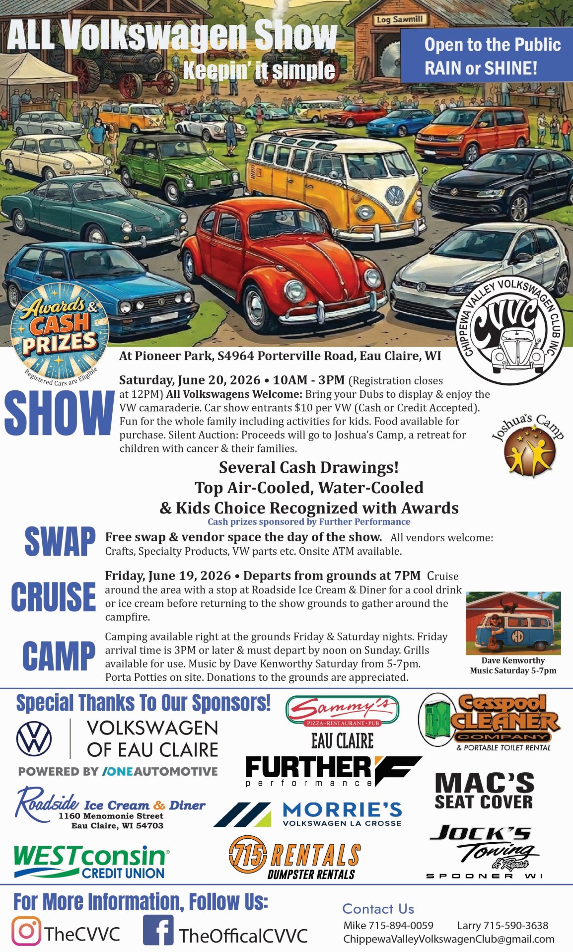 2026 CVVC All Volkswagen Show, Swap, Camp &&nbsp;Cruise